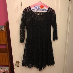 Free People Black Lace Dress Size 2